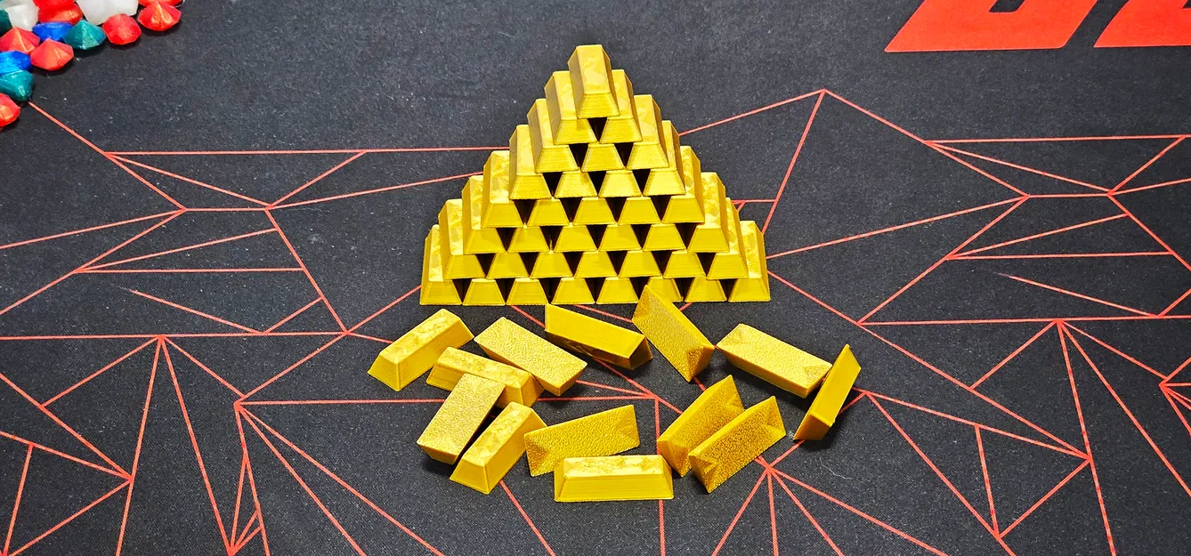 Kho Báu Giả Tưởng – Mô Hình Thỏi Vàng, Kim Cương và Đá Quý cho D&D hoặc RPG - Image 3