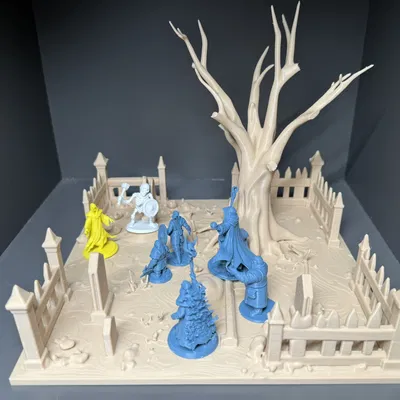 Địa hình nghĩa trang và cây khô cho Dungeons and Dragons (DND)