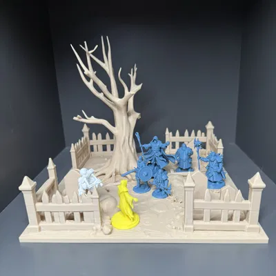 Địa hình nghĩa trang và cây khô cho Dungeons and Dragons (DND)