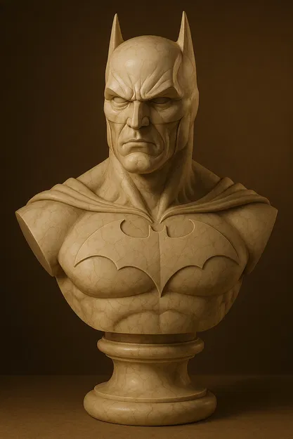 Tượng bán thân Dark Vigilante theo phong cách đá cẩm thạch - Image 1