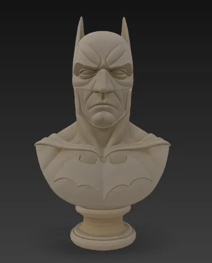 Tượng bán thân Dark Vigilante theo phong cách đá cẩm thạch - Image 2