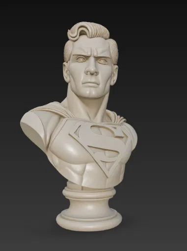 Mô hình tượng bán thân Superman phong cách đá cẩm thạch - Image 2