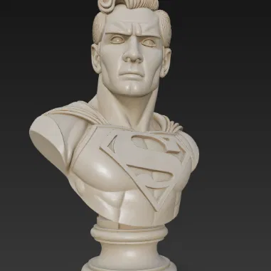 Mô hình tượng bán thân Superman phong cách đá cẩm thạch