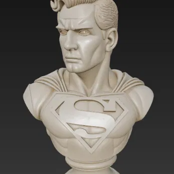 Mô hình tượng bán thân Superman phong cách đá cẩm thạch