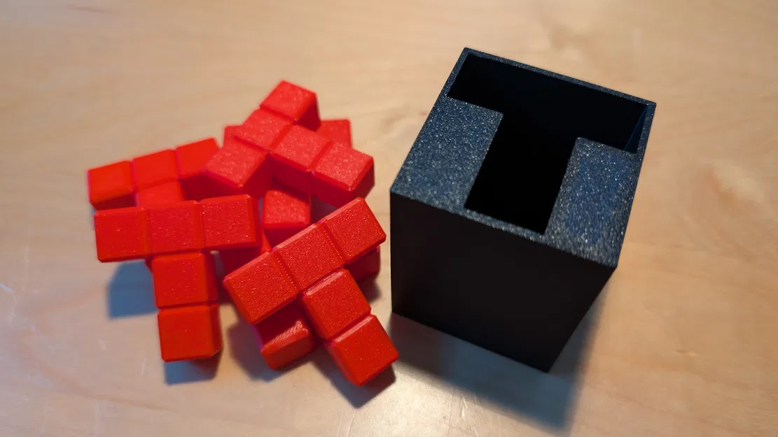 Bộ xếp hình 3D hộp chữ T (T-box puzzle) thử thách trí tuệ cực hay - Image 1
