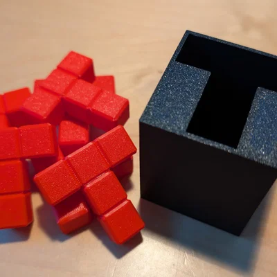 Bộ xếp hình 3D hộp chữ T (T-box puzzle) thử thách trí tuệ cực hay