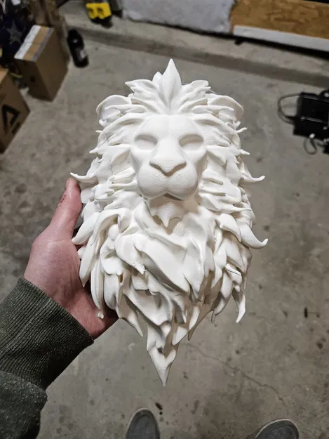 Mô hình trang trí đầu sư tử ấn tượng - File in 3D sắc nét - Image 1