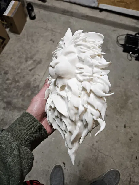 Mô hình trang trí đầu sư tử ấn tượng - File in 3D sắc nét - Image 2