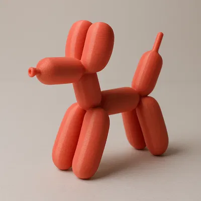 Móc khóa chú chó bóng bay in 3D siêu cute