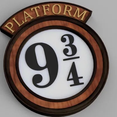 Bảng hiệu sân ga 9 3/4 Harry Potter