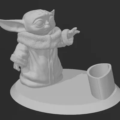 Mô hình đế giữ điều khiển Fire TV hình Grogu (Baby Yoda) 3D in ấn