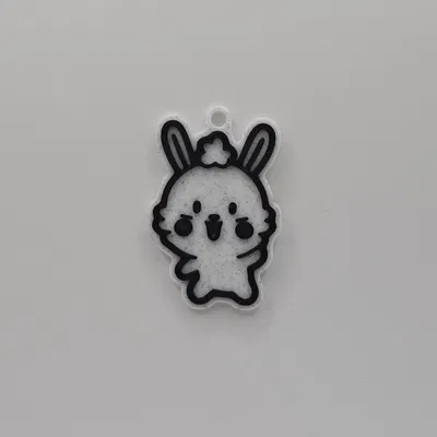 Móc khóa thỏ con siêu dễ thương - File in 3D miễn phí