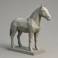 Mô hình ngựa Low Poly - Thumbnail 2