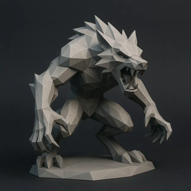 Ma Sói Low Poly Halloween - Image 1
