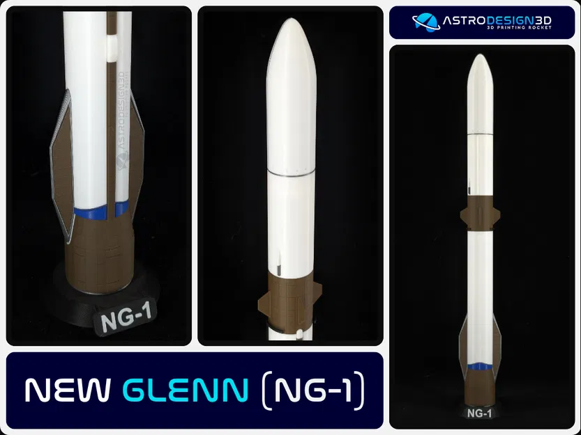 NEW GLENN (NG-1) - Mô hình tên lửa in 3D tỉ lệ 1:200 - Image 1