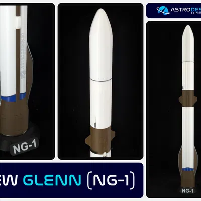 NEW GLENN (NG-1) - Mô hình tên lửa in 3D tỉ lệ 1:200