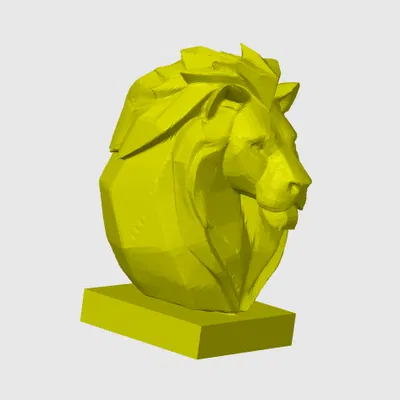 Mô hình Tượng Sư Tử Lowpoly - Trang trí nội thất độc đáo