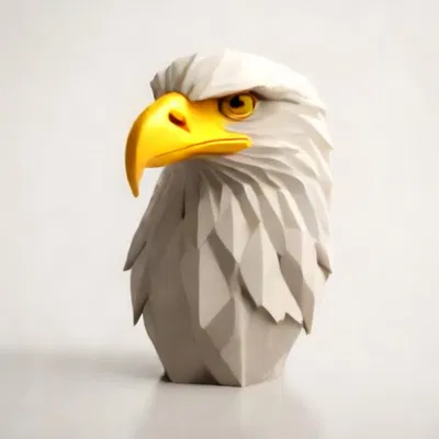 Tượng đầu đại bàng (Eagle Statue) - Mô hình trang trí 3D nghệ thuật