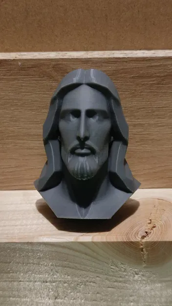 Mô hình tượng bán thân Chúa Jesus phong cách Lowpoly (12cm) - Image 1
