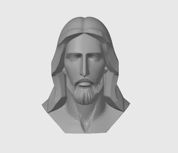 Mô hình tượng bán thân Chúa Jesus phong cách Lowpoly (12cm) - Image 2