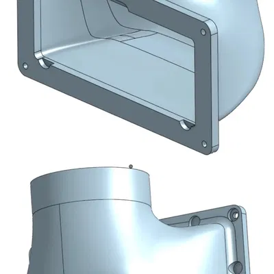 Ngàm gắn ống thông gió 90 độ cho Prusa Core One (3 inch & 4 inch)