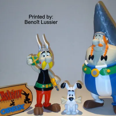 Mô hình Idefix (Chú cún của Asterix) tách màu để in 3D