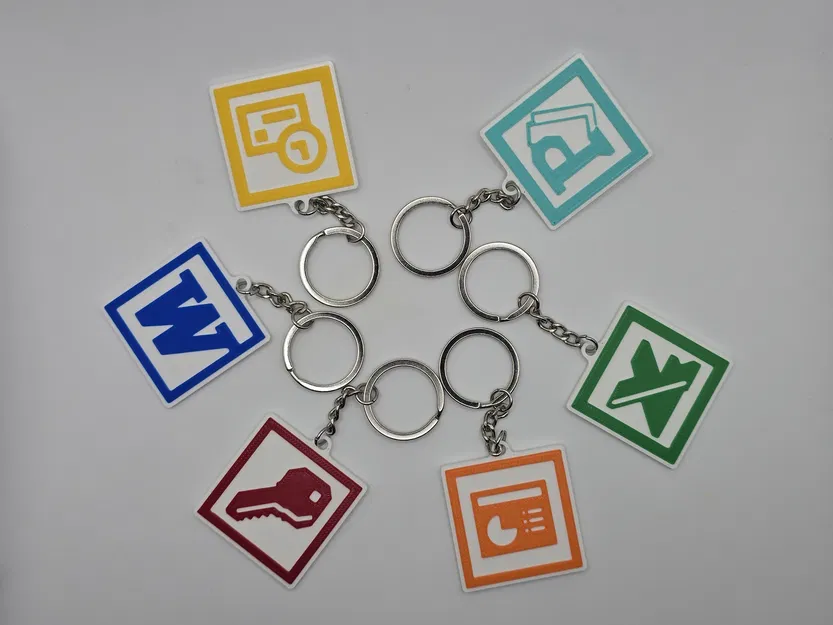 Móc khóa biểu tượng Microsoft Office 2000-03 - Image 1