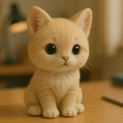Mô hình chú mèo Cute Cat trang trí bàn làm việc cực xinh