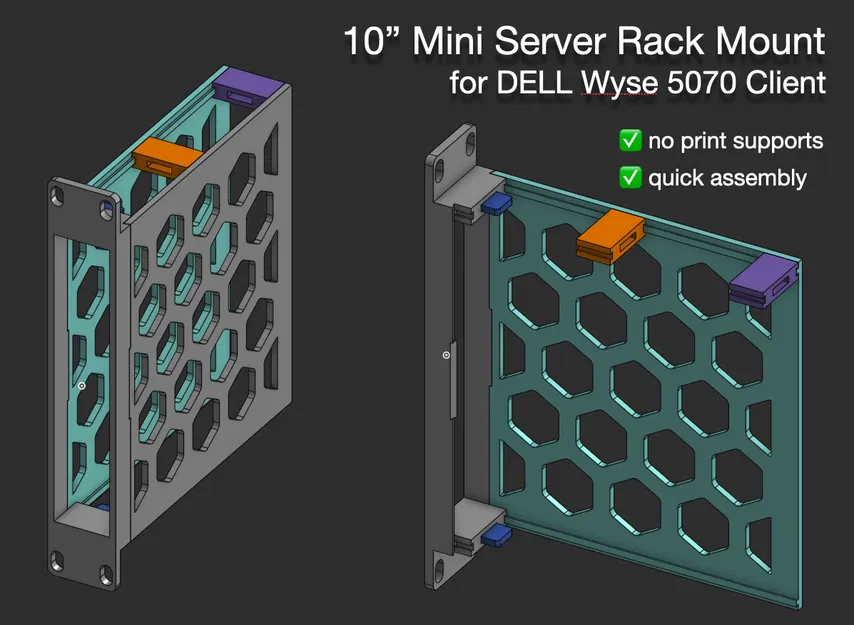 Khung Rack Mount 10" tùy chỉnh cho DELL Wyse 5070 - Image 1