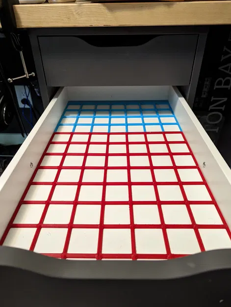 Bộ đế Gridfinity mỏng cho ngăn kéo Ikea Alex - Image 1