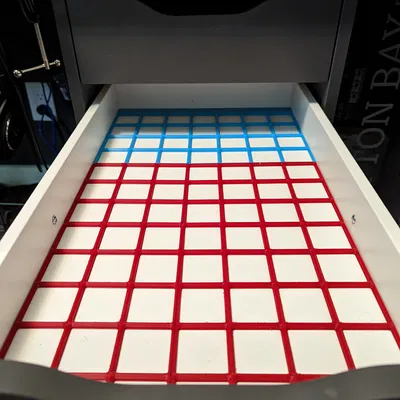 Bộ đế Gridfinity mỏng cho ngăn kéo Ikea Alex