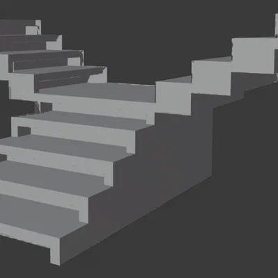 Cầu thang không cần support cho mô hình 32mm (DND / TTRPG)