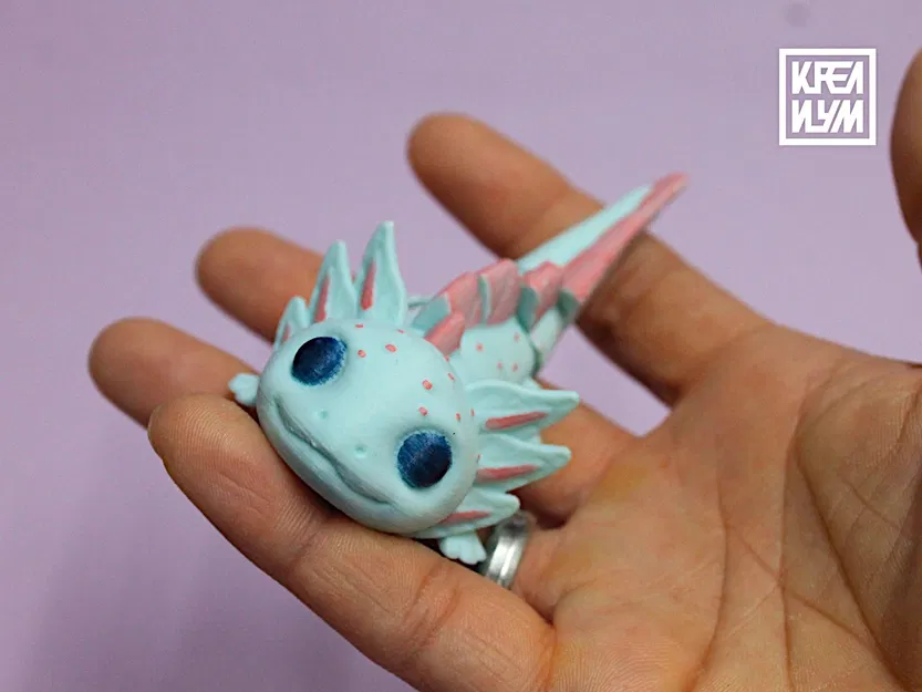 Mô hình Axolotl cử động linh hoạt (Articulated Axolotl) đáng yêu - Image 1