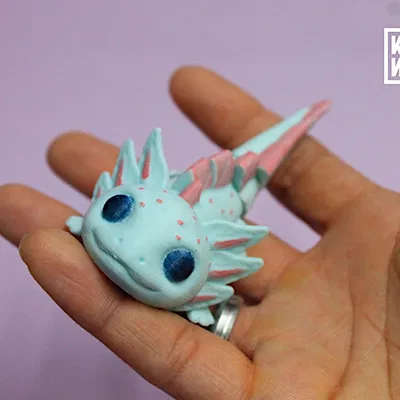 Mô hình Axolotl cử động linh hoạt (Articulated Axolotl) đáng yêu