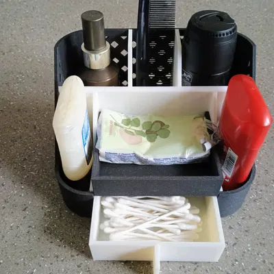 Khay đựng mỹ phẩm, đồ dùng nhà tắm đa năng in 3D thông minh