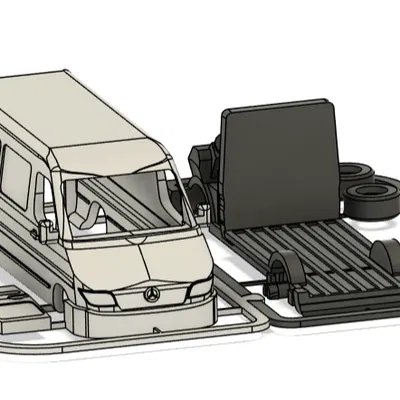 Mô hình kitcard xe Mercedes Sprinter