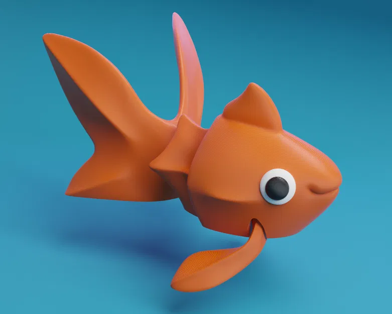 Cá Vàng Khớp Nối (Articulated Goldfish) - Mẫu in 3D linh hoạt đáng yêu - Image 3