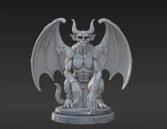 Mô hình tượng quỷ Gargoyle (Stone Gargoyle) trang trí 3D ấn tượng - Image 1