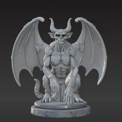 Mô hình tượng quỷ Gargoyle (Stone Gargoyle) trang trí 3D ấn tượng