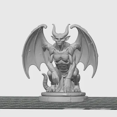 Mô hình tượng quỷ Gargoyle (Stone Gargoyle) trang trí 3D ấn tượng