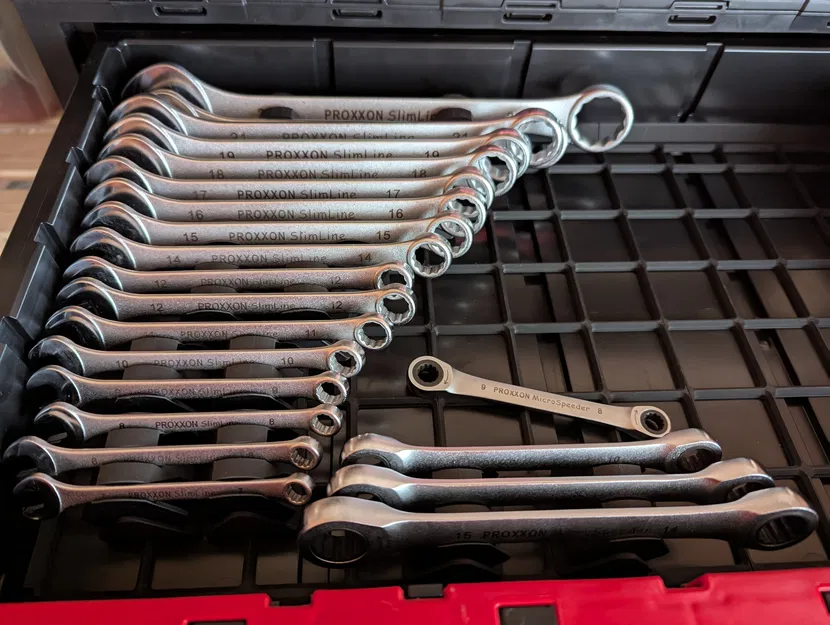 Giá đỡ cờ-lê đa năng Gridfinity (điều chỉnh được) - Image 1