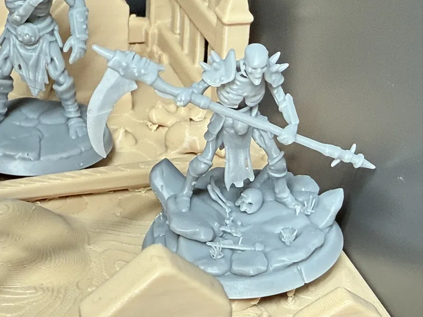 Bộ 8 mô hình xương cho D&D kèm kẻ cầm cờ (nhựa resin) - Image 6