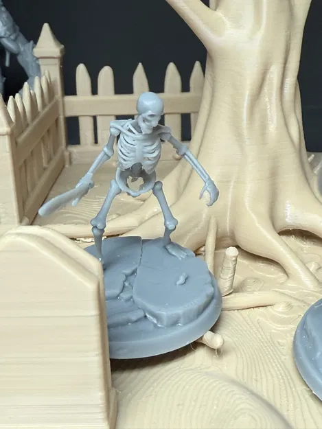 Bộ 8 mô hình xương cho D&D kèm kẻ cầm cờ (nhựa resin) - Image 10