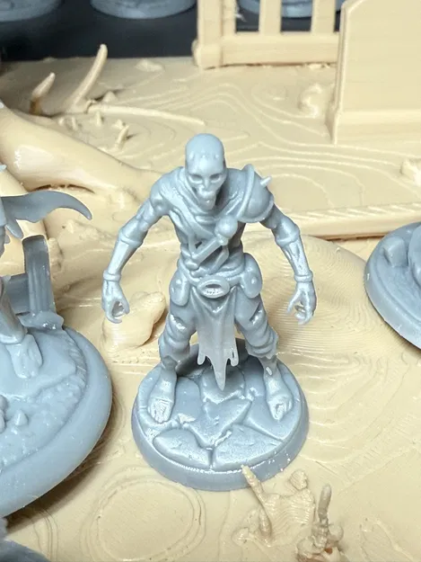 Bộ 8 mô hình xương cho D&D kèm kẻ cầm cờ (nhựa resin) - Image 11