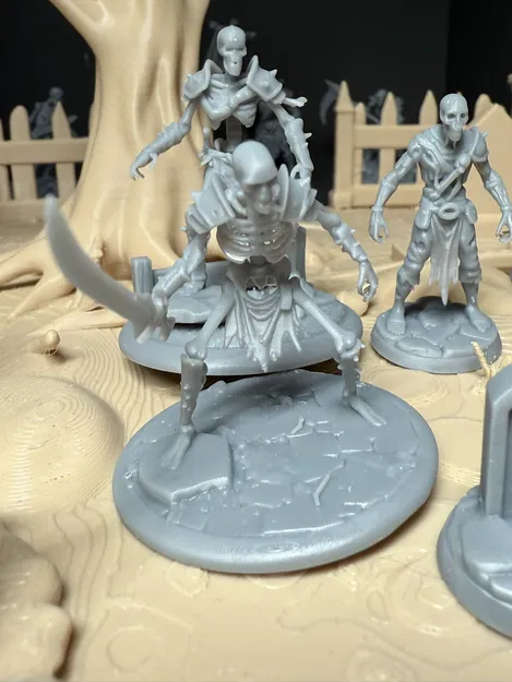 Bộ 8 mô hình xương cho D&D kèm kẻ cầm cờ (nhựa resin) - Image 12