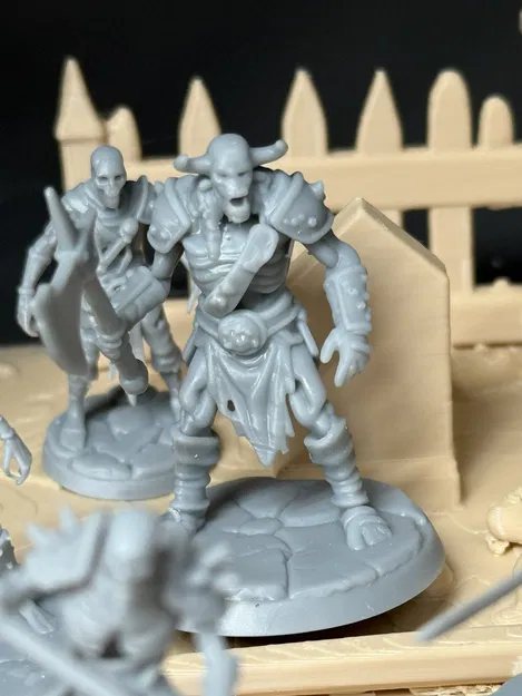 Bộ 8 mô hình xương cho D&D kèm kẻ cầm cờ (nhựa resin) - Image 13