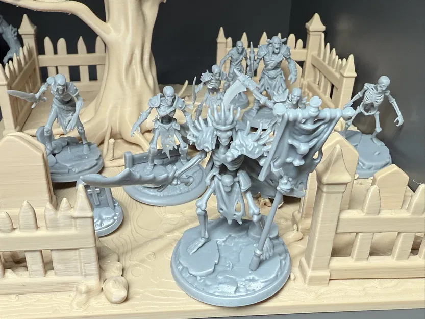 Bộ 8 mô hình xương cho D&D kèm kẻ cầm cờ (nhựa resin) - Image 15