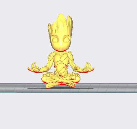 Mô hình Groot thiền định trang trí 3D tinh tế cho bàn làm việc - Image 3