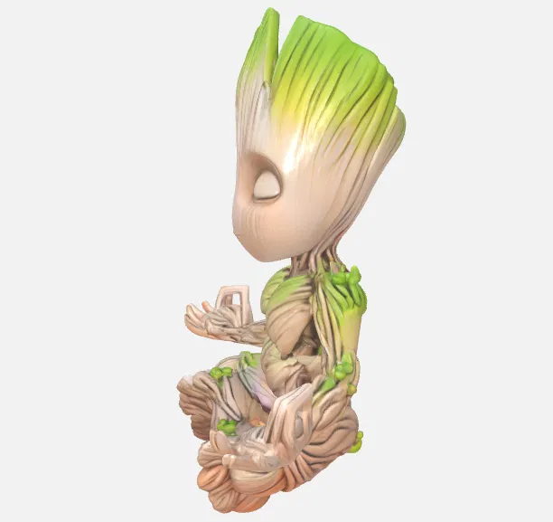Mô hình Groot thiền định trang trí 3D tinh tế cho bàn làm việc - Image 4