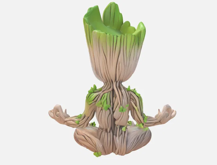 Mô hình Groot thiền định trang trí 3D tinh tế cho bàn làm việc - Image 5